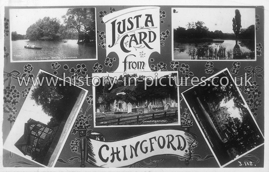 Just A Card from Chingford, London. c.1920.